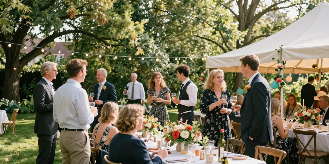 Beautiful marquee hire London setup for a summer garden party, featuring elegant decorations and guests socializing.
